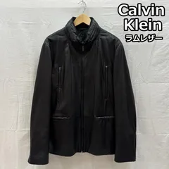 カルバン・クライン 羊革 ラムレザー スタンドカラー ジャケット 中綿入り ビッグサイズ メンズ XL ISItems【USED】【古着】【中古】50161151のサムネイル