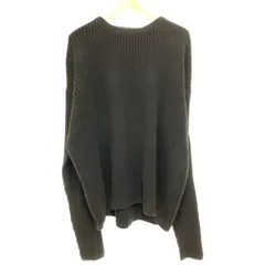 【中古】　Eddie Bauer　セーター　長袖　ニット　トップス　クルーネック　リブニット　無地　オーバーサイズ　オーストラリア製　古着　/7073