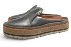 ブルネロクチネリ／BRUNELLO CUCINELLI サンダル シューズ 靴 レディース 女性 女性用 エナメル パテント レザー 革 本革 シルバー 銀 エスパドリーユ スリッポンのサムネイル