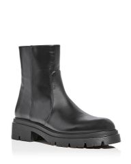 スチュアート ワイツマン レディース シューズ ブーツ・レインブーツ Stuart Weitzman Womens Husdon Lite Zip Booties Black Leather ブラック