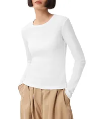 オールセインツ レディース トップス Tシャツ ALLSAINTStevie Long Sleeve Tee Optic White ホワイトのサムネイル