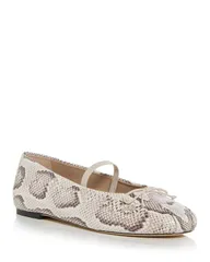 スチュアート ワイツマン レディース シューズ パンプス Stuart Weitzman Womens Prima Bow Ballet Mary Jane Flats CreamLinen クリームのサムネイル