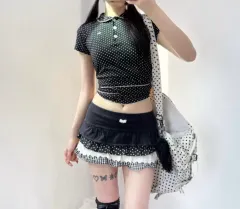 日本ブランド ティアード ドット キュロット パンツ スカート 5月ヴィンテージ LIZ LISA ララ ラ ラ 姫ギャル Kitsch