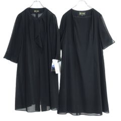 美品 東京ソワール 東京SOIR ブラックフォーマル3点セット 黒 17号 