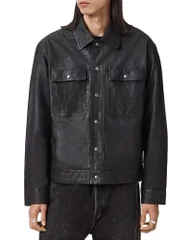 オールセインツ メンズ アウター ジャケット・ブルゾン レザー ALLSAINTShelton Leather Jacket Black ブラックのサムネイル