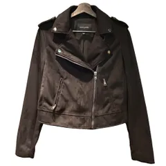 バナナリパブリック BANANA REPUBLIC ライダースジャケット ダブル スエード M 黒 ブラック ■GY99のサムネイル