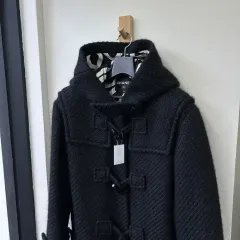 16274 - 21F/W CHANEL アルパカ ウール ブラック フーディー ダッフルコートのサムネイル