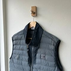 Stone Island コットン メッシュベスト ブラック - メルカリ