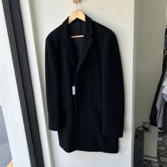 プラダロングコート　プラダウ―ルコート 美品 PRADA プラダ ウール ロングコート レディース ブラック - メルカリ