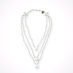 Giorgio Armani 三連ビーズ ネックレス 美品 - メルカリ