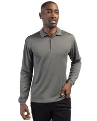 クリーク レディース トップス Tシャツ ポロシャツ Clique Spin Performance Pique Long Sleeve Mens Polo Pure Slate スレートのサムネイル
