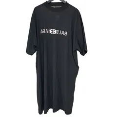 バレンシアガ BALENCIAGA ミラーロゴTシャツワンピース 791703 ブラック コットン レディース ワンピースのサムネイル