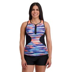 제로 익스포저 여성 수영복 톱만 스쿠버 Womens ZeroXposur Beam Scuba Tankini Swim Top Reef Beam