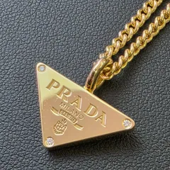 PRADA プラダ Eternal Gold イエローゴールド×ダイヤモンド トライアングル　三角ロゴ 750 ネックレス 1JC982 レディース K18イエローゴールド ゴールド 中古のサムネイル