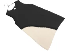 ZARA ザラ バイカラー ノースリーブ チュニック ニット ワンピース sizeM/黒ｘ白 ■◆ レディース