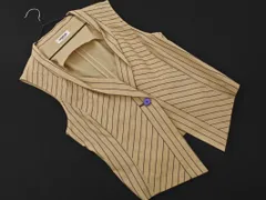HIROKO BIS ヒロコビス ストライプ ベスト size11/ベージュ ■◆ レディースのサムネイル