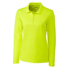 クリーク レディース トップス Tシャツ ポロシャツ Clique Spin Performance Pique Long Sleeve Womens Polo High Vis Yellow イエロのサムネイル