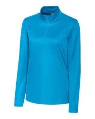クリーク レディース トップス Tシャツ ハーフジップ Clique Spin Performance Half Zip Womens Pullover Ocean Blue ブルーのサムネイル
