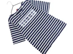 HILFIGER DENIM ヒルフィガーデニム ボーダー ボートネック カットソー sizeL/紺 ■◆ レディースのサムネイル