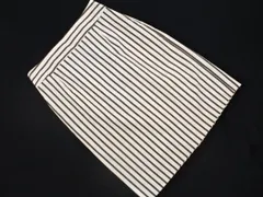 Bon mercerie ボンメルスリー ボーダー タイト スカート size36/白ｘグレー ■■ レディースのサムネイル