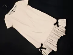 PAULE KA ポールカ リボン タック 半袖 ワンピース size38/ライトベージュ ■◆ レディースのサムネイル