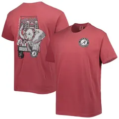 イメージワン レディース トップス Tシャツ Image One Mens Crimson Alabama Crimson Tide Hyperlocal ElephantShirt Ala Red