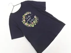 TRANS WORK トランスワーク プリント 半袖 カットソー size38/紺 ■◆ レディースのサムネイル