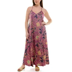 ニコルミラー レディース トップス ワンピース プリント サテン マキシ Womens Nicole Miller Printed Satin Maxi Slip Dress Nightshadeのサムネイル