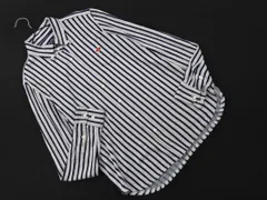 PEARLY GATES パーリーゲイツ ゴルフ ストライプ ボタンダウン カット シャツ size0/ライトグレーｘ紺 ■◇ レディースのサムネイル