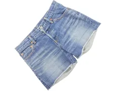 BEAUTY&YOUTH ビューティ＆ユース ユナイテッドアローズ ボタンフライ USED加工 ショート デニムパンツ sizeM/紺 ■◆ レディースのサムネイル