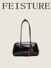 Women's Shoulder Bag Messenger Bag 1pc Artificial Leather PU Bowling Bag, Fashion Shoulder Armhole Bag for Women (No-Chou Pendant Included as Free Gift), Zipper Closure, for Girls, Ladies, College Students, New Graduates,