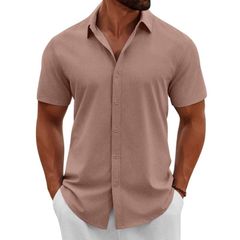 クーファンディ レディース トップス Tシャツ ボタンダウン COOFANDY Menshirts Casual Button Down Short Sleeve Shirt Summer Tropi