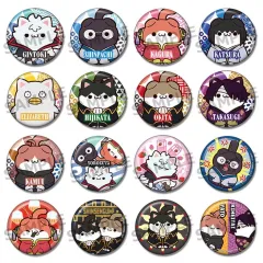 【中古】バッジ・ビンズ 全16種セット 「銀魂 MEGA CAT PROJECT にゃん魂!ニャーニャーニャーニャー缶バッジコレクション」