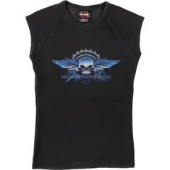 古着 00年代 ハーレーダビッドソン Harley-Davidson ドクロ柄 スカル柄 スカルウィング モーターサイクル タンクトップ/eaa620354のサムネイル