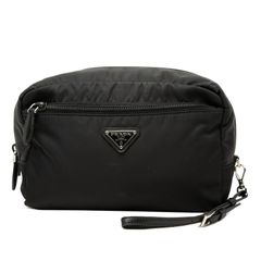 希少/極美品】プラダ ナイロン 三角ロゴ ハンドバッグ ブラック 6225