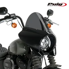 Puig 21332F SEMIFARINGS MIRAGE TOURING Gloss Black [DARK SMOKE] Harley Davidson SOFTAIL STREET BOB FXBB (21-23) プーチ セミフェアリングのサムネイル