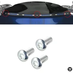ハーレーツーリング エレクトラ ストリートグライド FLHT FLHTC FLHX 1996-2013年モデル用フェアリングウインドシールドトリムボルトのサムネイル