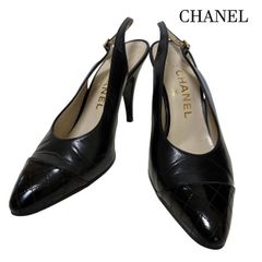 ヴィンテージ】CHANEL シャネル パール パンプス バイカラー 23.5