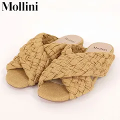モリーニ Mollini レディース サンダル 麻使い編柄サンダル ブラウン系 長期保管品（サイズ/36/38）ro2044のサムネイル