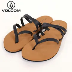ボルコム VOLCOM レディース/メンズ ビーチサンダル ロゴマーク付き ブラック系 長期保管品（サイズ/22/23/25）ro2056のサムネイル