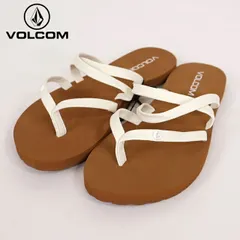 ボルコム VOLCOM レディース/メンズ ビーチサンダル ロゴマーク付き ホワイト系 長期保管品（サイズ/22/23/24）ro2057のサムネイル