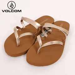 ボルコム VOLCOM レディース/メンズ ビーチサンダル ロゴマーク付き ゴールド系 長期保管品（サイズ/23/24）ro2058のサムネイル
