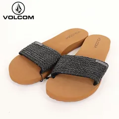 ボルコム VOLCOM レディース/メンズ ビーチサンダル ロゴマーク付き ブラック系 長期保管品（サイズ/23/24）ro2059のサムネイル