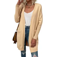 セオリア レディース アウター ニット・セーター カーディガン コート Seoria Women Long Cardigan Sweaters Lightweight Open Front Dusteのサムネイル