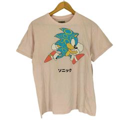 ソニック イラスト アニメTシャツ 2XLサイズ ピンク ヴィンテージ 