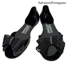 SalvatoreFerragamo フェラガモ レース リボン ラバーサンダル 6のサムネイル
