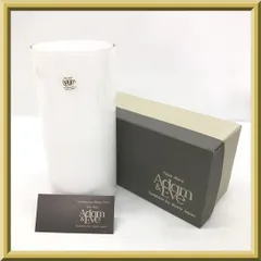 【未使用】保管品 Adam＆Eve アダム＆イヴ TACHIKICHI 橘吉 たち吉 花瓶 フラワーベース 花器 白 ホワイト ガラス製 筒型 ストレート 直径8.8㎝ 高さ19.7㎝ インテリア 雑貨 小物 栞/箱付のサムネイル