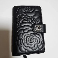 CHANEL シャネル カメリア エンボス ロングフラップウォレット 長財布