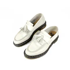 DR.MARTENS　ドクターマーチン　27431100　ADRIAN　エイドリアン　イエローステッチ　レザータッセルローファー　レザーシューズ　サイズUK7　ホワイト