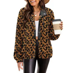 ジーグー レディース アウター ジャケット・ブルゾン コート フリース Zeagoo Womens Fleece Sherpa Jacket Long Sleeve Stand Collar Coat